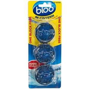 

Bloo Twin Blocks In-Cistern Toilet Cleaner (Pack of 3, Blue)