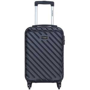 

STARGOLD SG-T80 Single Hardside Spinner ABS Trolley Luggage With Number Lock, Black - 20 Inches