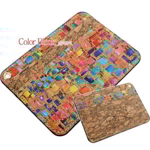 

Copi Cork Leather Slim Card Wallet Color Black