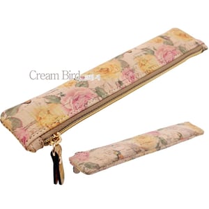 

Copi Vegetable Cork Leather Pencil Case Cream Bird