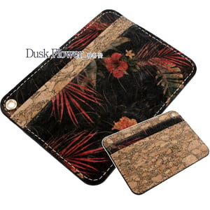 

Copi Cork Leather Slim Card Wallet Dusk Flower