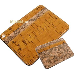 

Copi Cork Leather Slim Card Wallet Mustard