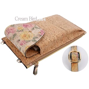 Copi Cell Phone Multi-Purpose Wallet Cream Bird