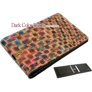 

Copi Cork Leather 1/2 Long Slim Card Wallet Dark Color Black