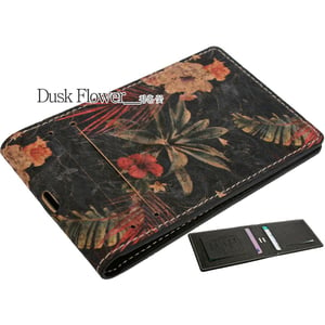 

Copi Cork Leather 1/2 Long Slim Card Wallet Dusk Flower