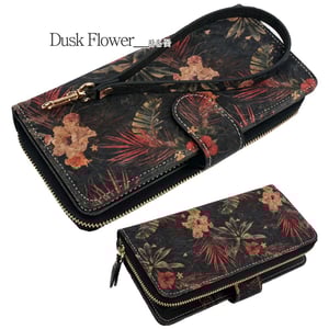 

Copi Cork Leather Mobile Phone Wallet Case Dusk Flower