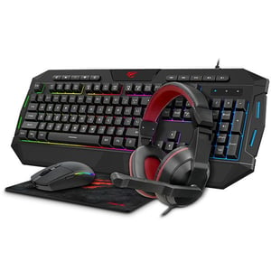 

Havit HV-KB501 Gaming 4 In 1 Combo Black (Keboard + Mouse + Headset + Mouse Pad)