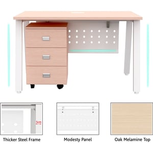 

Mahmayi Bentuk 139-12 Oak Modern Workstation Material-Melamine on MDF