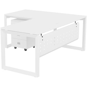 

Mahmayi Vorm 136-16L White Modern Workstation Material-Melamine on MDF