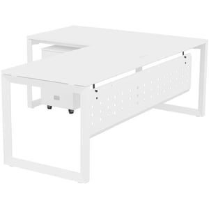 

Mahmayi Vorm 136-18L White Modern Workstation Material-Melamine on MDF