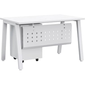 

Mahmayi Bentuk 139-12 White Modern Workstation Material-Melamine on MDF