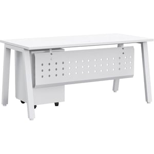 

Mahmayi Bentuk 139-16 White Modern Workstation Material-Melamine on MDF