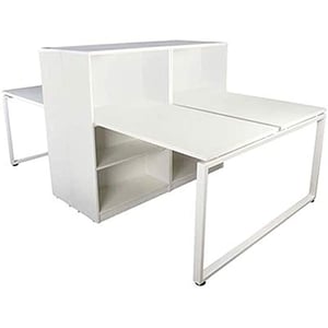 

Mahmayi Projekt Modern Link 4 Workstation Desk, 75 x 240 x 144 cm, White, PX3Link-140-4WS