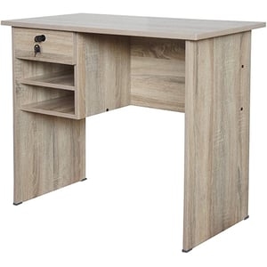 

Mahmayi Solama Mp1 9045 Office Desk with Paper Rack - Oak Brown-Spacious & Compact Desk with Drawers with Scratch Resistant Particleboard and 3d Scratch Resistant Paper