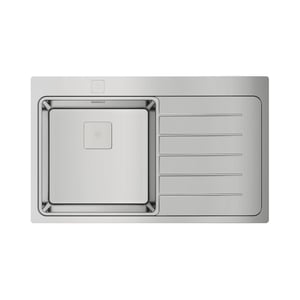 

TEKA ZENIT RS15 1C 1E 86 Inset Stainless Steel Kitchen Sink with one bowl and one drainer (Right hand)