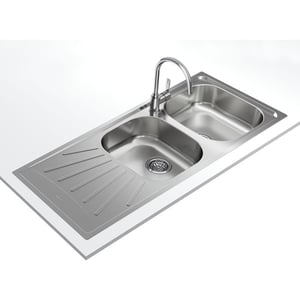TEKA Reversible Matt Finish Sink Two Bowls & Drainer - Starbright 80 E-Xn 2B 1D