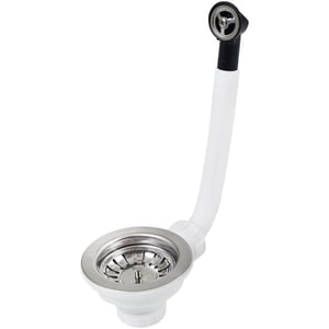 TEKA Basket Valve with Overflow for 3½-Inch Sink Outlets - 3½ Basket Waste with Overflow