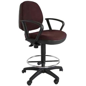 

Mahmayi Sephora 3059Adk Low Back Task Chair - Traditional In Style, Fabric Make With A Drafting Kit, Double Wheel Rolling Castors-S (Peat)
