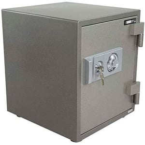 

Mahmayi Secure Sd104A Fire Safe Highly Secure Functional Safe Organiser with Hammertone Paint Finish Dial and Key - W43.5cm x D46.5cm x H50.6cm (Grey) (Dial + Key)