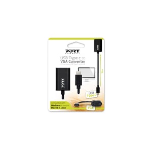 PORT Connect USB Type C to VGA Converter, 900125