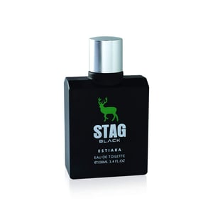 

Estiara Stag Black Pour Homme for Men, Eau De Toilette, 100ml for Him