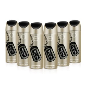 

TAG-HIM MAN, Perfume Body Spray, Deodorant for Him - 200ml (PACK OF 6) By ARMAF, From The House of Sterling