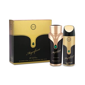 Armaf Magnificent Pour Femme for Women, 2 Piece Gift Set, EDP 100ml + Body Spray 200ml, For Her