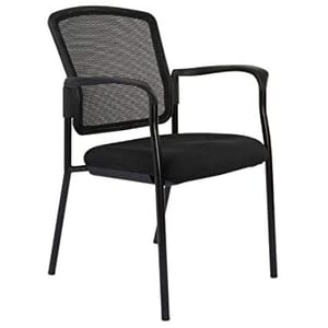 

Mahmayi Erica 809Npf Visitors Mesh Guest Chair With Mesh Upholstery and Breathable Fabric (Black) Ta809Npfvblk