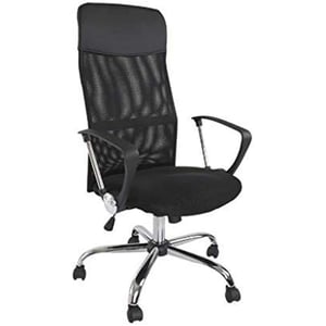 

Mahmayi Sarah 4D High Back Executive Mesh Office Chair With Adjustable Seat Design and Breathable Mesh Backrest High Back Chair (Black)