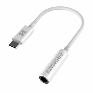 Promate USB-C to 3.5 mm Headphone Jack Adapter with HD Sound for Samsung,OnePlus,Xiaomi, AUXLink-C