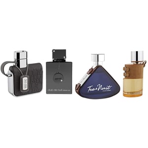 Armaf Men's Perfume Signature Collection, 4 Piece Set, Club De Nuit Intense Man EDT 105ml + Armaf Tag Him 100ml EDP + Armaf Hunter For Men 100ml EDP + Armaf Tres Nuit EDP 100ml, For Him