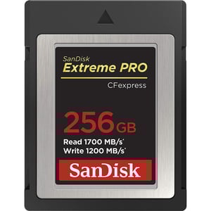 

Sandisk Memory Card Extreme PRO CFexpress Type B 256GB Black SDCFE-256G-GN4NN
