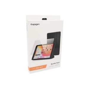 

Spigen Smartfold Case Black With Screen Protector Clear iPad 10.2"