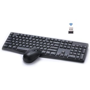 

HP CS10 Wireless Keyboard & Mouse Ergonomic Design and Silent Typing Keys Black [6NY40PA]