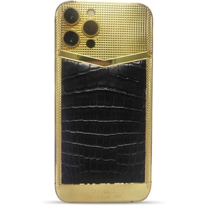 Merlin Craft iPhone 12 Pro Max 256GB 24K Gold Plated with Part Leather 5G Dual Smartphone
