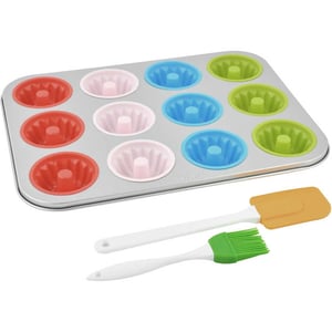 

Prestige 12 Cup Fluted Muffin Pan Bundt Set 15pc