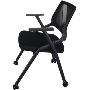 

Mahmayi 632L Black Ergonomics Folding Chair Computer Chair, Visitor Chair, Back Rest Chair Visitor Conference Chairs, Heavy Duty Steel Can Hold Upto 150KG(With Wheels)