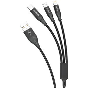 

Dudao 3 In 1 USB Charging Cable 1m Black