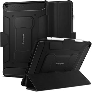 

Spigen Rugged Armor PRO designed for iPad 10.2 inch, iPad 9th Generation Case Cover (2021)/iPad 8th Generation case (2020)/iPad 7th Generation case (2019) with Pencil Holder - Black