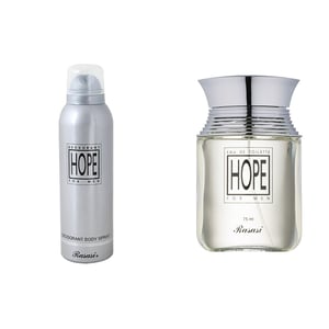 

Rasasi Bundle Offer Of Hope EDT Perfume 75ml & Deodorant 200ml For Men