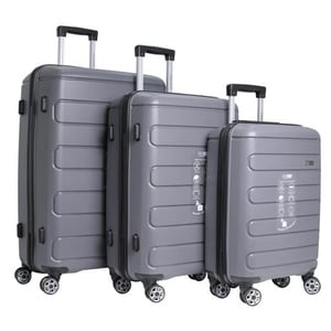 

Parajohn Pjtr3149 Bricks 3 Pcs Trolley Luggage Set, Grey