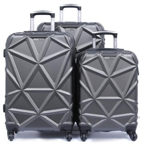 

Parajohn Pjtr3126 Matrix 3 Pcs Trolley Luggage Set, Dark Grey