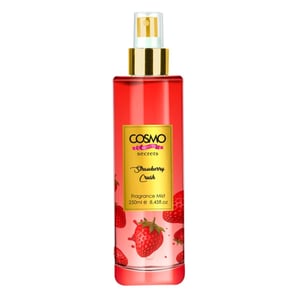 

Cosmo Beaute Strawberry Crush Fine Fragrance Body Mist - 250ml, Long Lasting, Body Spray, Aloe Vera Extracts, Smell All Day, Fresh Scents, Prime, Body Splash