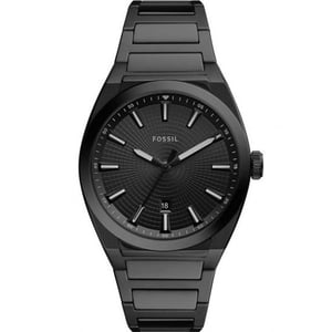 Fossil Mens Everett 3 Hand Stainless Steel Watch - Fs5824