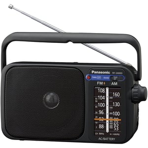 

Panasonic RF-2400D Panasonic RF-2400D Portable Radio AM/FM 2Band Receiver Black - Black (Pack of1)