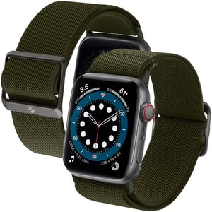 

Spigen Lite Fit Band designed for Apple Watch Band Series 8/7 (45mm), Series 6/SE/5/4 (44mm) and Series 3/2/1 (42mm) Nylon Solo Loop - Khaki