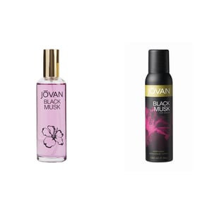

Jovan Bundle Offer Of Black Musk Cologne 96ml & Deodorant 150ml For Women