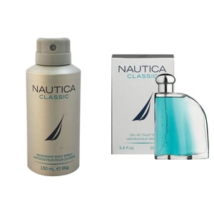 

Nautica Bundle Offer Of Classic Edt 100ml + Deodorant 150ml For Men