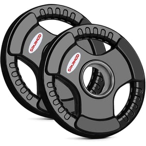 Sparnod Fitness Olympic Grip Plate Iron Weight Plate 7.5KG Each X 2 For Strength Training, Weightlifting And CrossFit