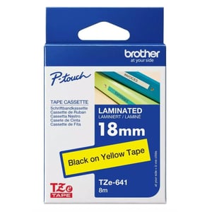 Brother Tze-641 18mm Black On Yellow Tape